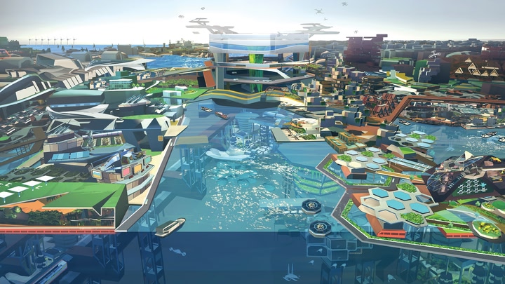 Future World Vision Floating City VR