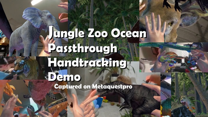 Jungle Zoo Ocean Passthrough Handtracking Demo