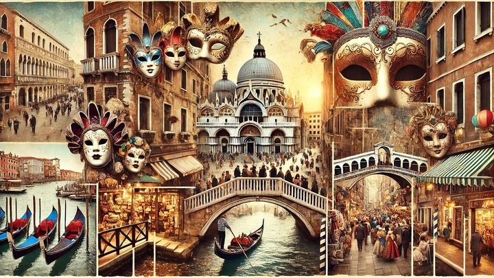 VR Travel Venice Carnival Streets Part 1