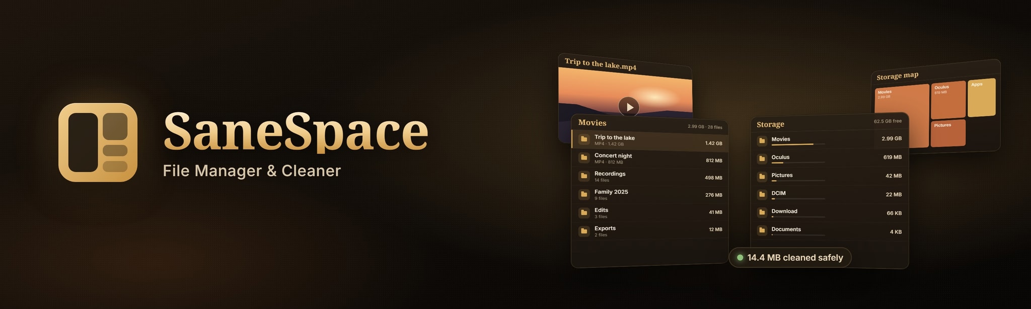 SaneSpace: File Manager & Cleaner
