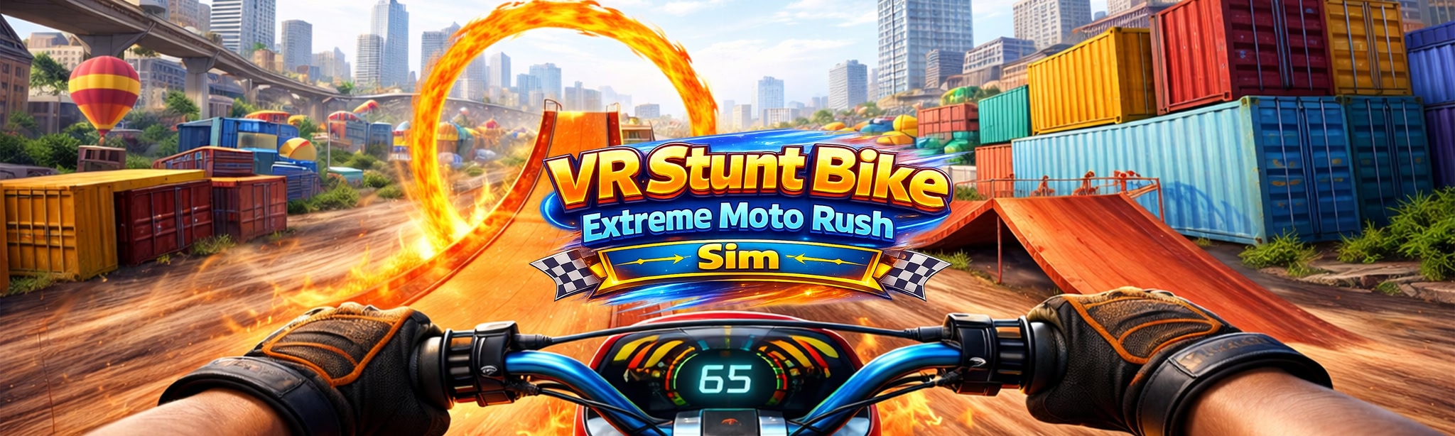 VR Stunt Bike Extreme Moto Rush Sim