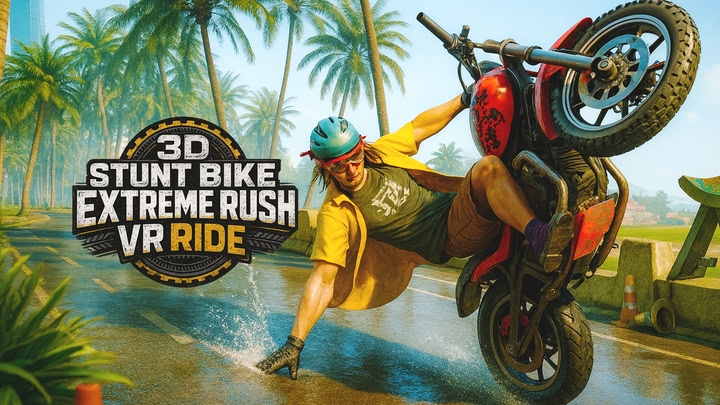 3D Stunt Bike Extreme Rush VR Ride