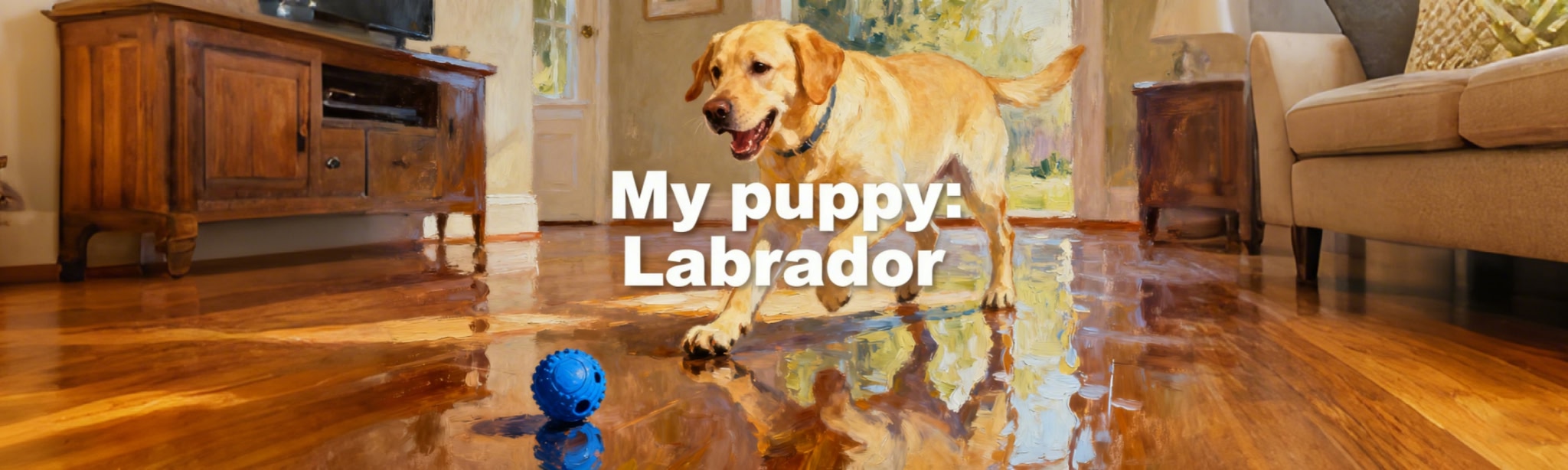 My puppy: Yellow Labrador