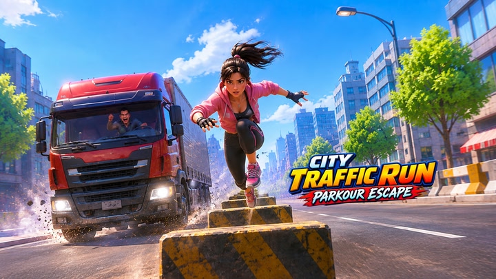 City Traffic Run: Parkour Escape