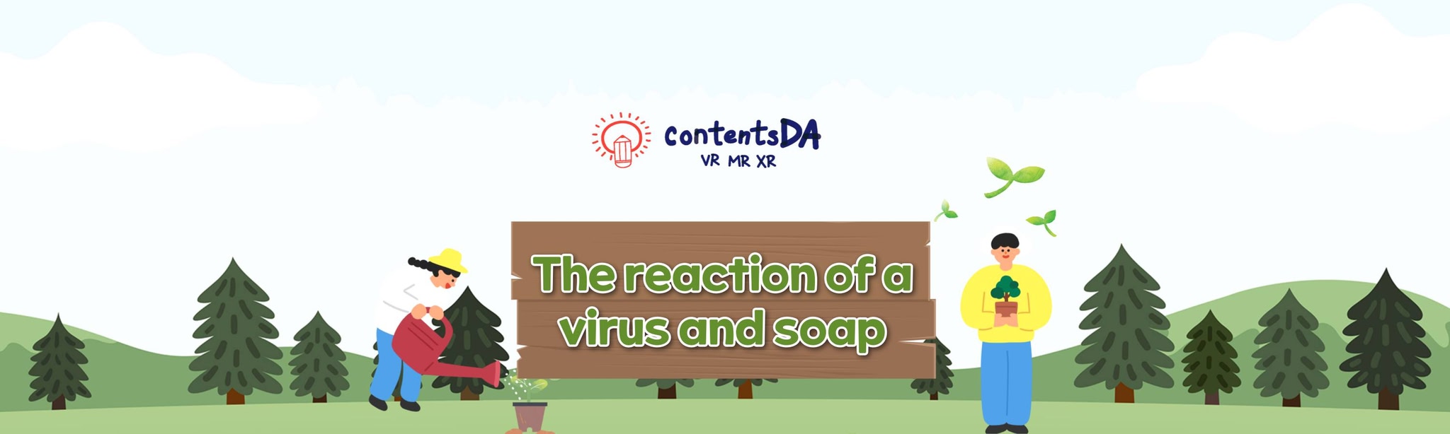 The reaction of a virus and soap